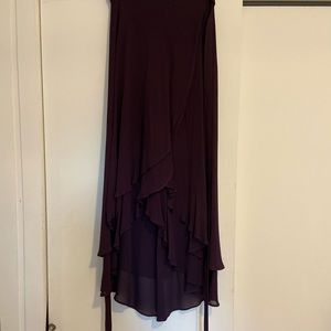 Reformation midi wrap skirt